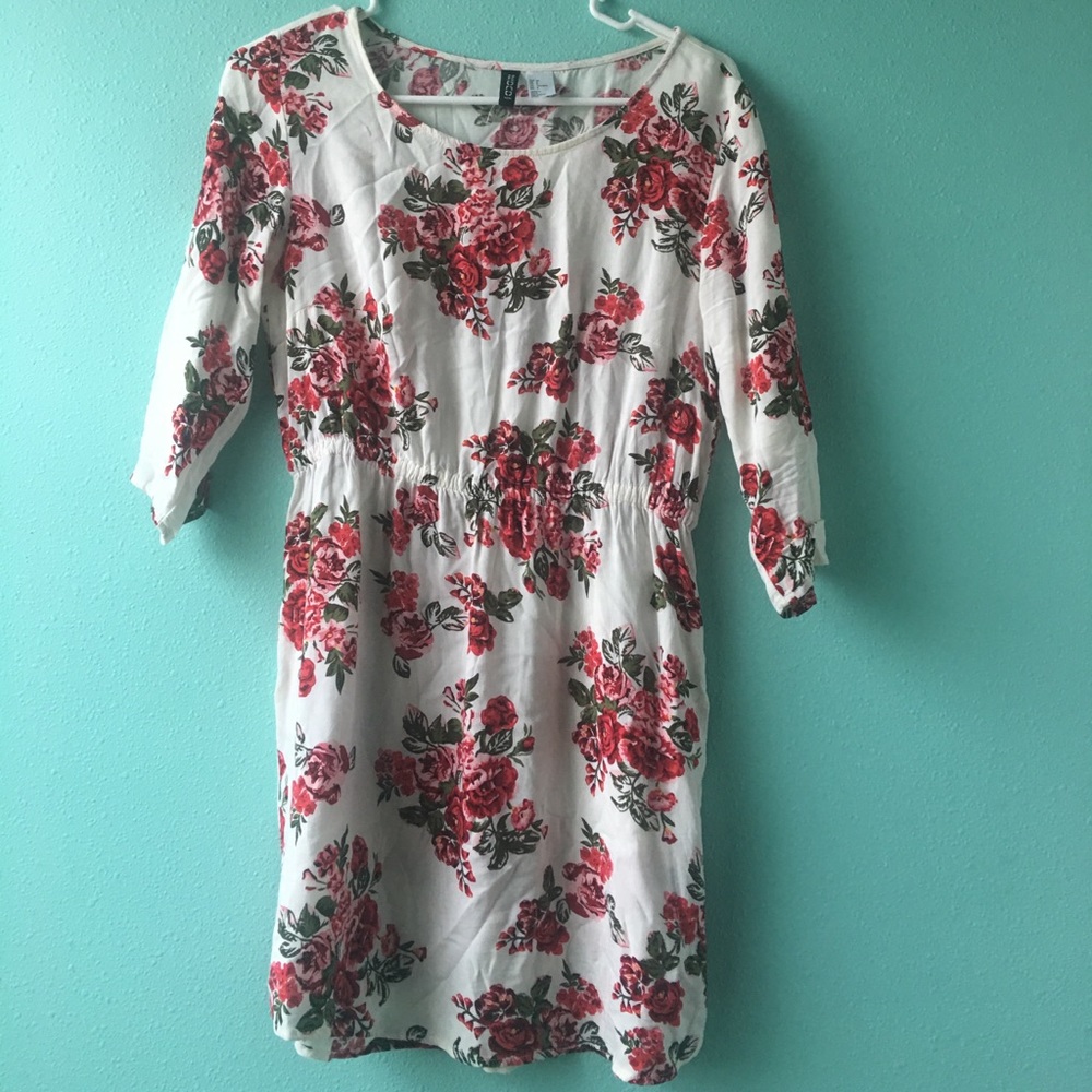 White floral mink dress